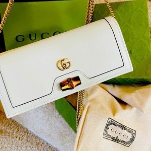 Authentic Gucci GG crossbody clutch